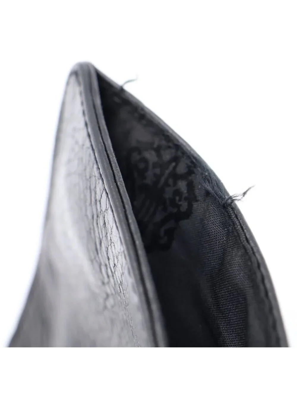 Chrome Hearts 1 Snap Cross Ball Button Leather Wallet Black